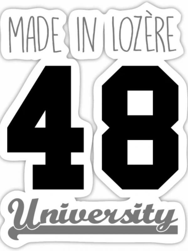 Sticker 48 Made in Lozère University 10 x 10 cm