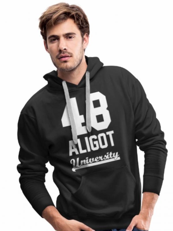 Sweat shirt homme aligot university noir