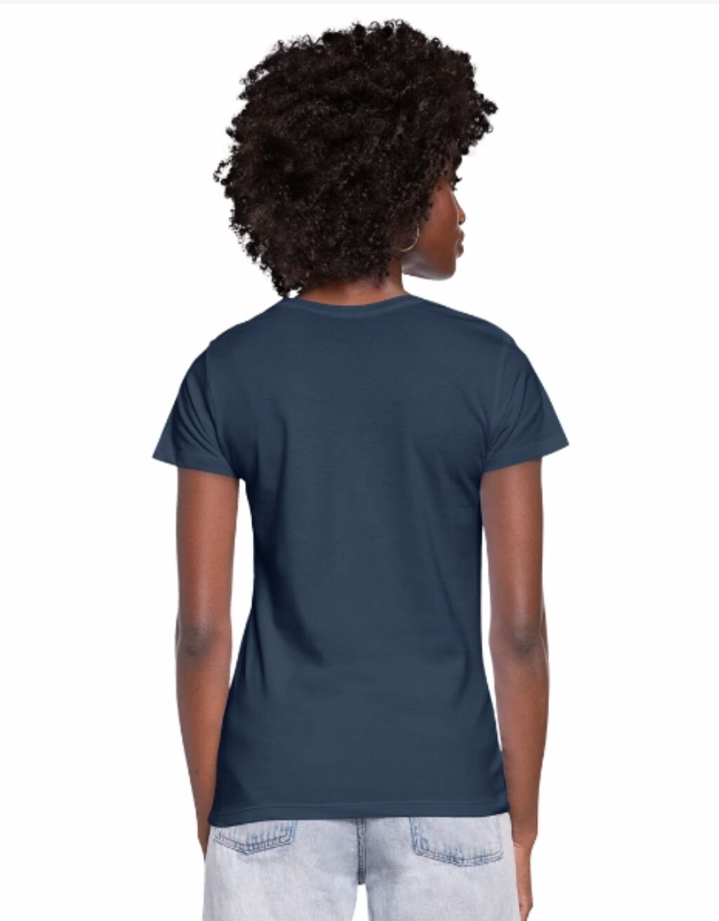 T-shirt femme col U 48 Aligot University bleu marine